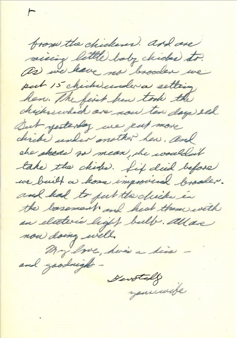 Page 3 from Geny's letter to Frank, from February 10th, 1944